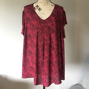 In Every Moment v-neck floral blouse